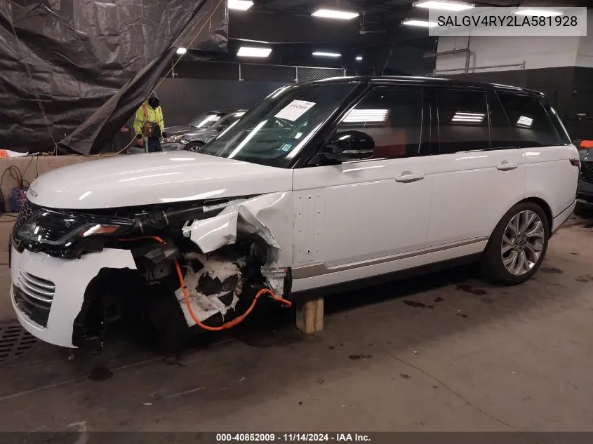 2020 Land Rover Range Rover Autobiography VIN: SALGV4RY2LA581928 Lot: 40852009