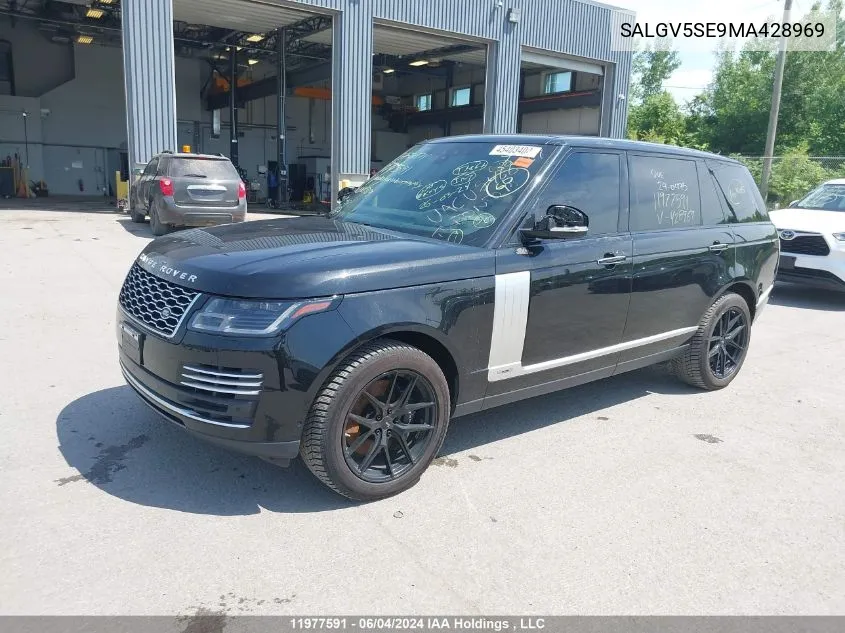 2021 Land Rover Range Rover Autobiography VIN: SALGV5SE9MA428969 Lot: 11977591