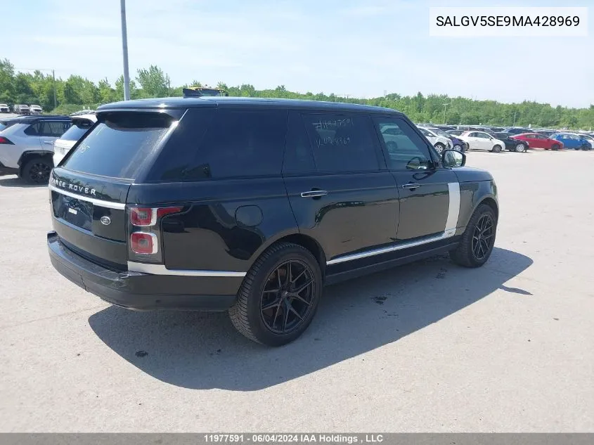 2021 Land Rover Range Rover Autobiography VIN: SALGV5SE9MA428969 Lot: 11977591