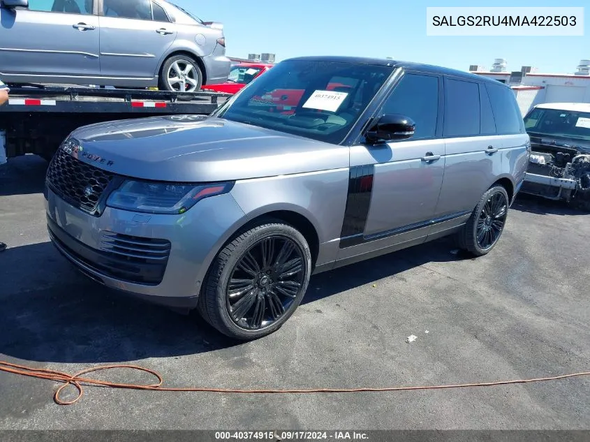 2021 Land Rover Range Rover Westminster VIN: SALGS2RU4MA422503 Lot: 40374915