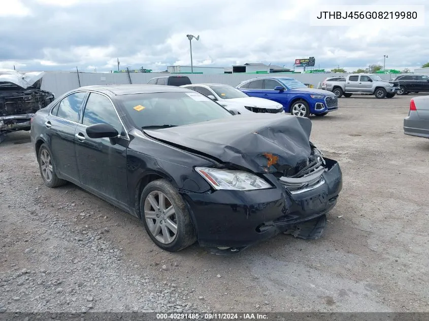 2008 Lexus Es3 VIN: JTHBJ456G08219980 Lot: 40291485