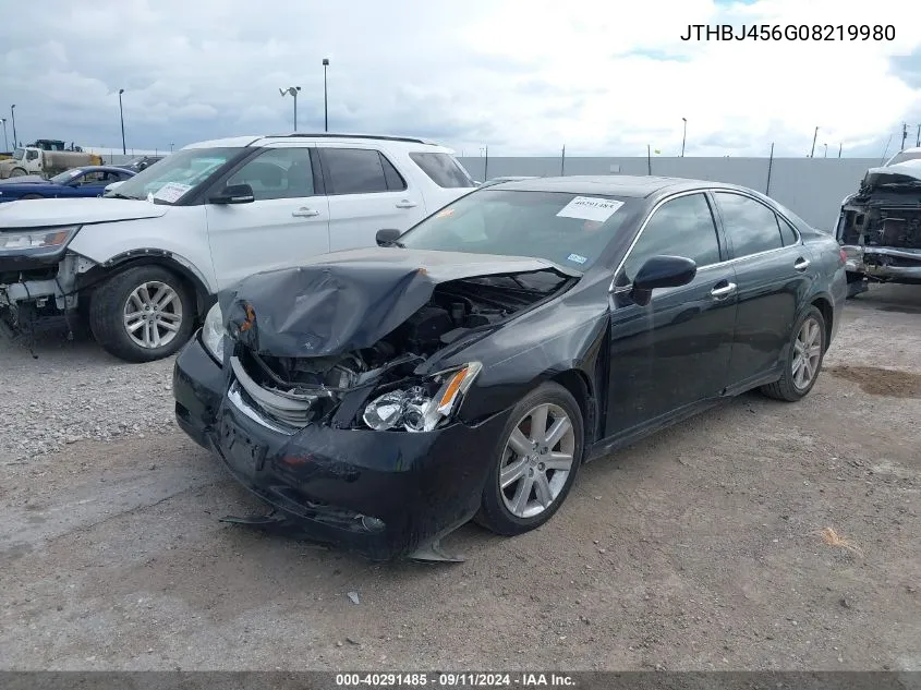 2008 Lexus Es3 VIN: JTHBJ456G08219980 Lot: 40291485