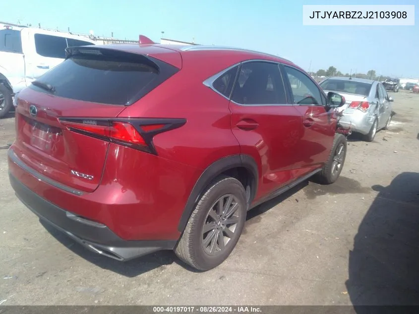 2018 Lexus Nx 300 VIN: JTJYARBZ2J2103908 Lot: 40197017