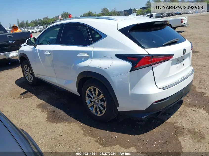 2018 Lexus Nx 300 VIN: JTJYARBZ9J2093958 Lot: 40214361