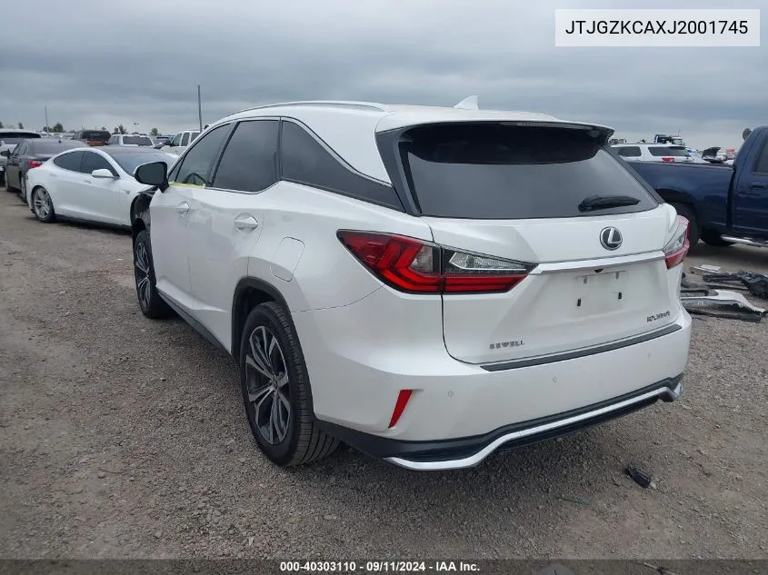 2018 Lexus Rx 350L 350 L VIN: JTJGZKCAXJ2001745 Lot: 40303110