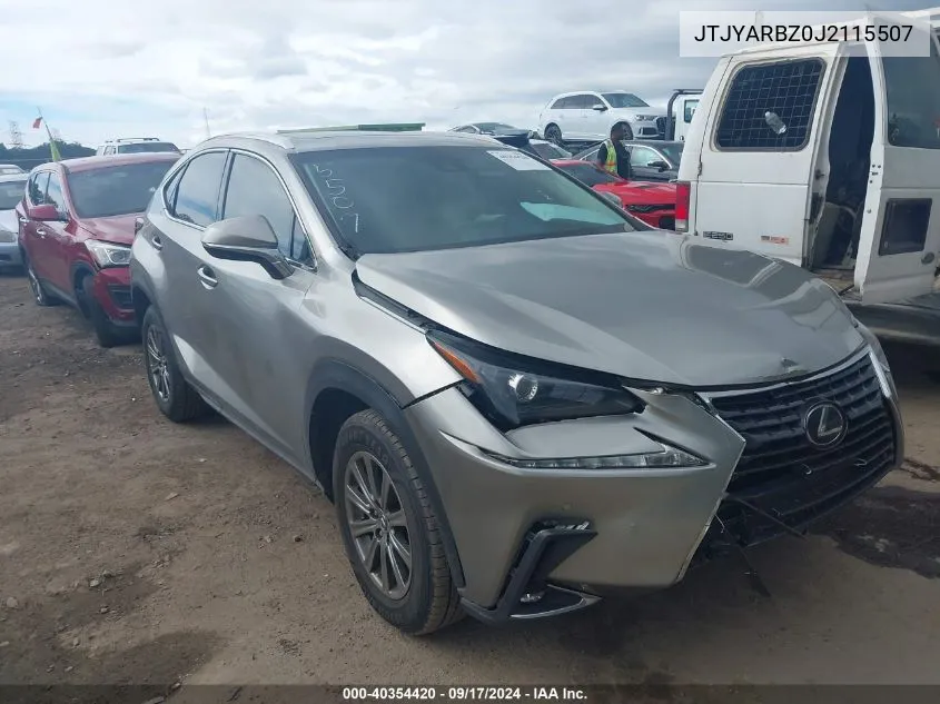 2018 Lexus Nx 300 VIN: JTJYARBZ0J2115507 Lot: 40354420