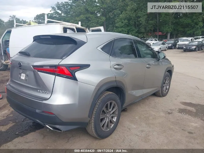 2018 Lexus Nx 300 VIN: JTJYARBZ0J2115507 Lot: 40354420