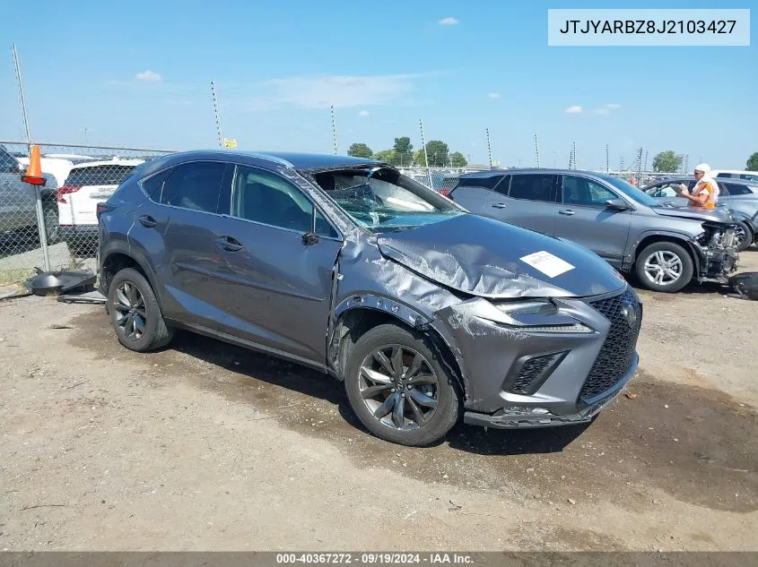 2018 Lexus Nx 300 F Sport VIN: JTJYARBZ8J2103427 Lot: 40367272