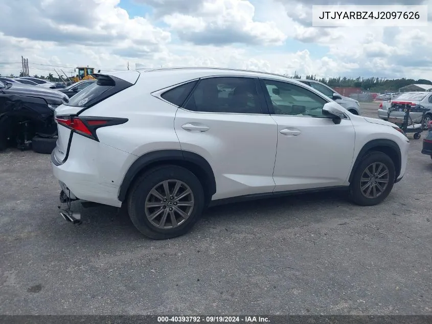 2018 Lexus Nx 300 VIN: JTJYARBZ4J2097626 Lot: 40393792