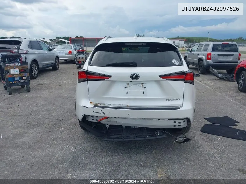 2018 Lexus Nx 300 VIN: JTJYARBZ4J2097626 Lot: 40393792