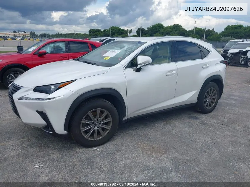 2018 Lexus Nx 300 VIN: JTJYARBZ4J2097626 Lot: 40393792