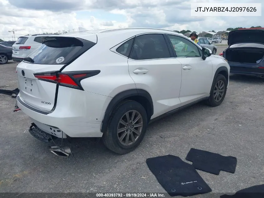 2018 Lexus Nx 300 VIN: JTJYARBZ4J2097626 Lot: 40393792