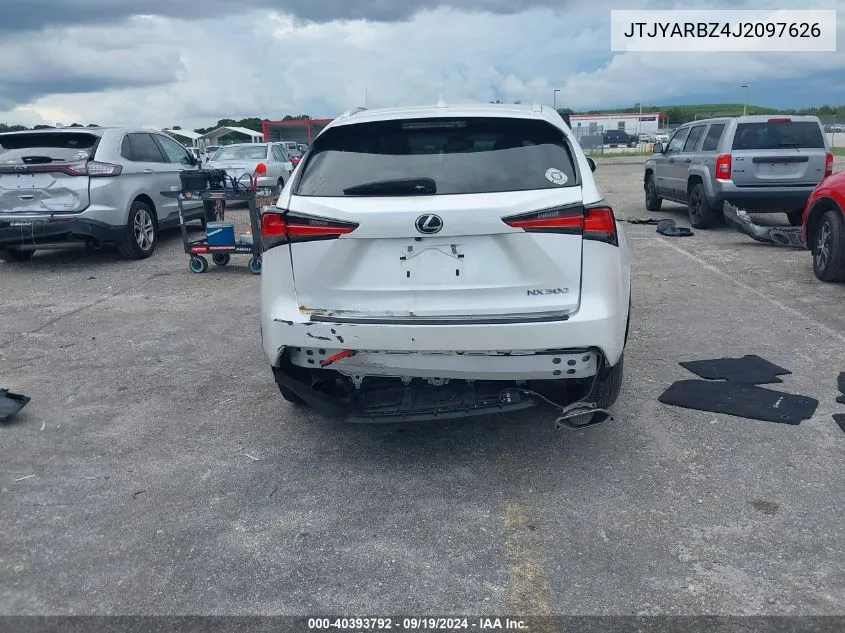 2018 Lexus Nx 300 VIN: JTJYARBZ4J2097626 Lot: 40393792