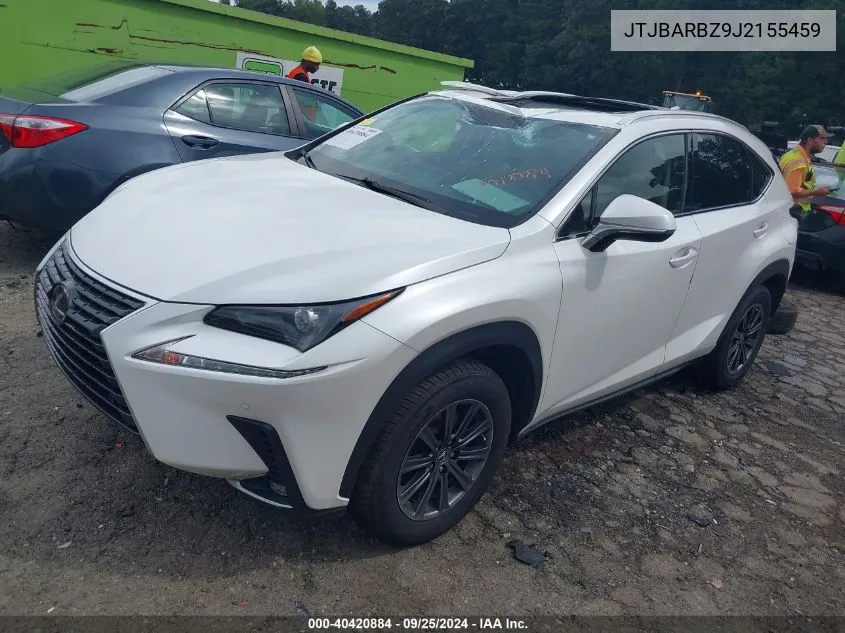 2018 Lexus Nx 300 VIN: JTJBARBZ9J2155459 Lot: 40420884