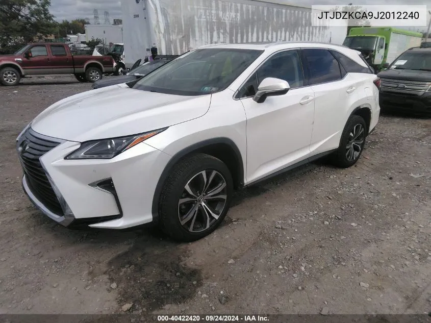 2018 Lexus Rx 350L Premium VIN: JTJDZKCA9J2012240 Lot: 40422420