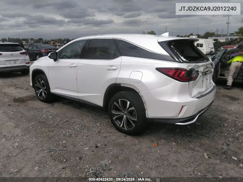 2018 Lexus Rx 350L Premium VIN: JTJDZKCA9J2012240 Lot: 40422420