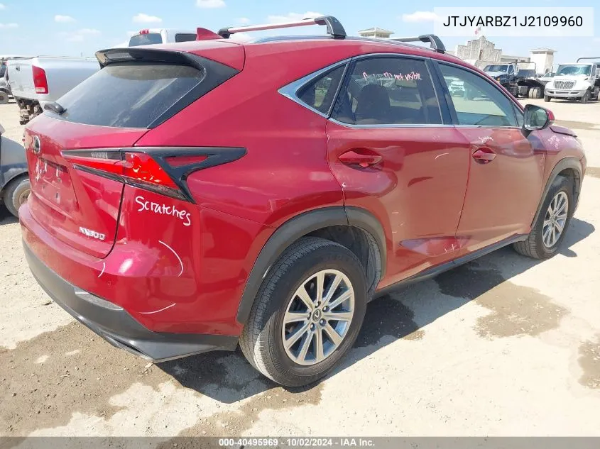 2018 Lexus Nx 300 VIN: JTJYARBZ1J2109960 Lot: 40495969