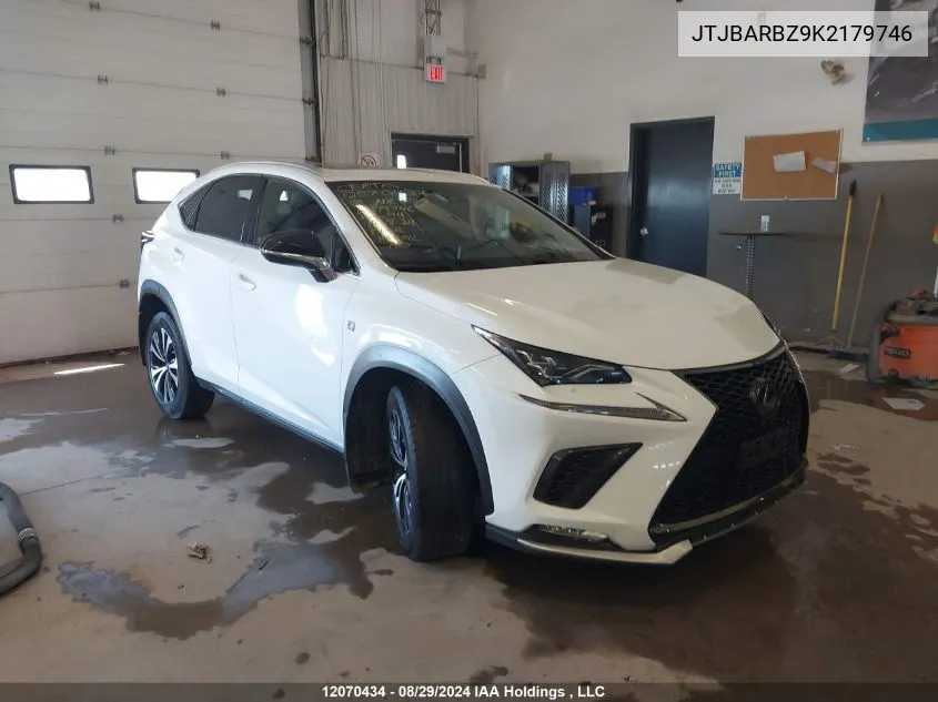 2019 Lexus Nx 300 VIN: JTJBARBZ9K2179746 Lot: 12070434