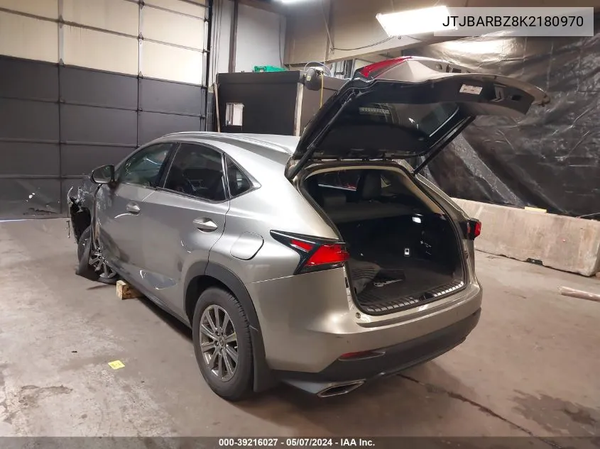 2019 Lexus Nx 300 VIN: JTJBARBZ8K2180970 Lot: 39216027