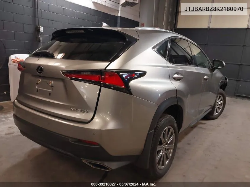 2019 Lexus Nx 300 VIN: JTJBARBZ8K2180970 Lot: 39216027