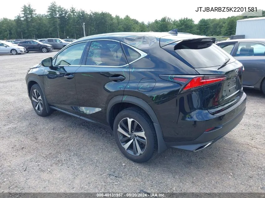 2019 Lexus Nx 300 VIN: JTJBARBZ5K2201581 Lot: 40131957