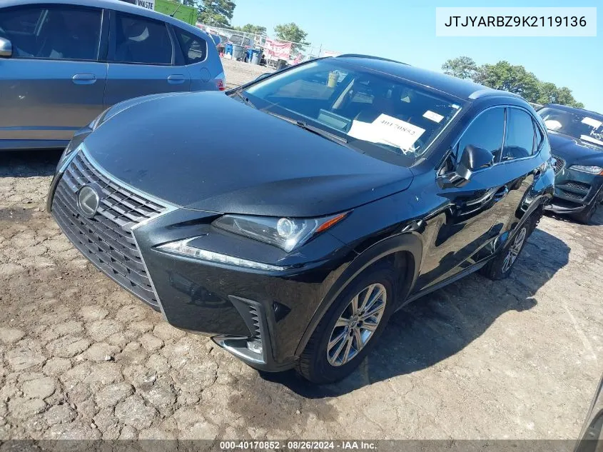 JTJYARBZ9K2119136 2019 Lexus Nx 300