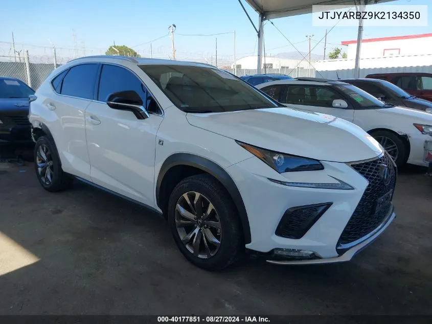 JTJYARBZ9K2134350 2019 Lexus Nx 300 F Sport