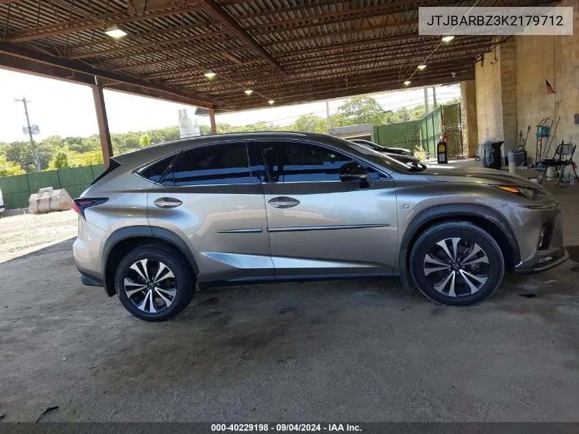 2019 Lexus Nx 300 300 Base/300 F Sport VIN: JTJBARBZ3K2179712 Lot: 40229198