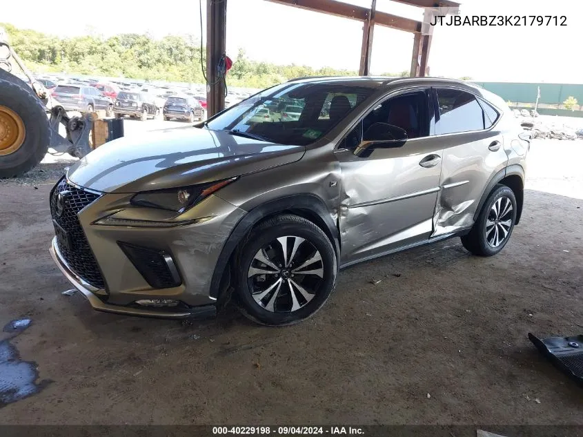 2019 Lexus Nx 300 300 Base/300 F Sport VIN: JTJBARBZ3K2179712 Lot: 40229198