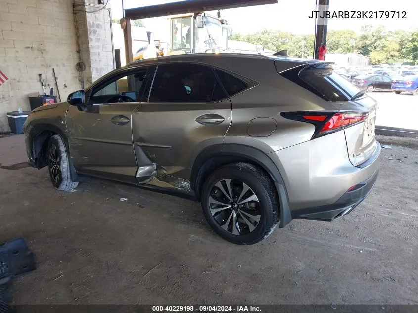 2019 Lexus Nx 300 300 Base/300 F Sport VIN: JTJBARBZ3K2179712 Lot: 40229198