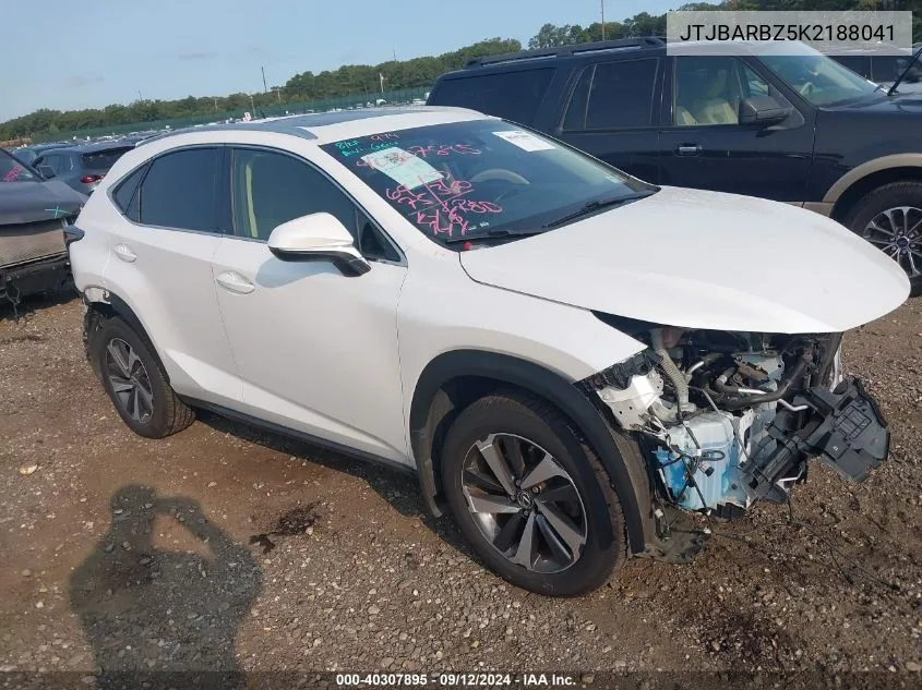 2019 Lexus Nx 300 VIN: JTJBARBZ5K2188041 Lot: 40307895