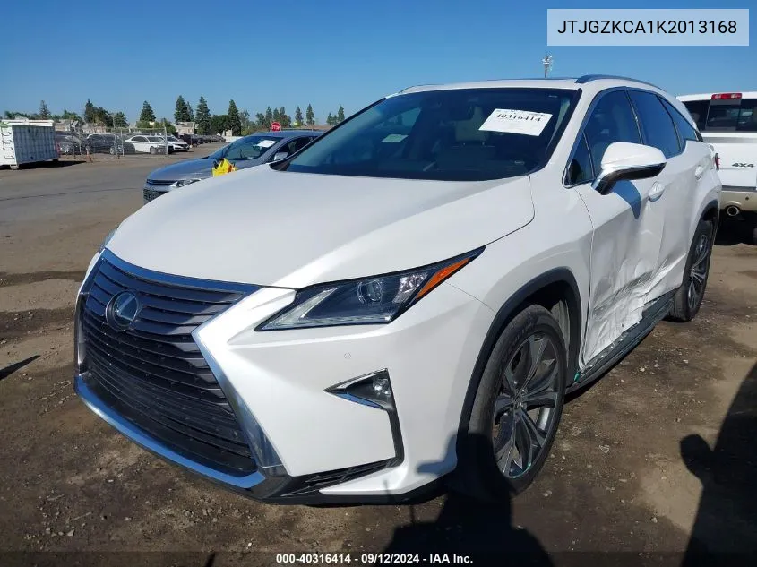 2019 Lexus Rx 350L Premium VIN: JTJGZKCA1K2013168 Lot: 40316414