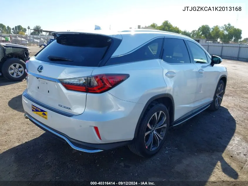 2019 Lexus Rx 350L Premium VIN: JTJGZKCA1K2013168 Lot: 40316414