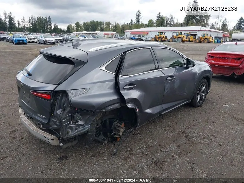 2019 Lexus Nx 300 F Sport VIN: JTJYARBZ7K2128238 Lot: 40341041