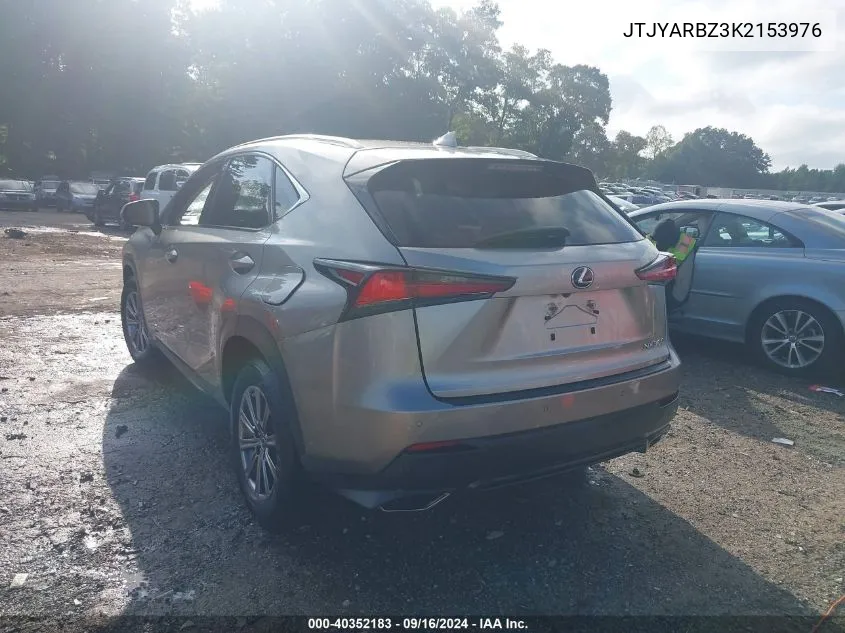 2019 Lexus Nx 300 VIN: JTJYARBZ3K2153976 Lot: 40352183