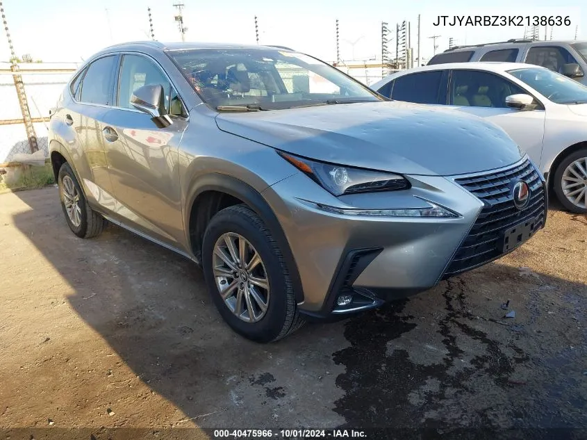 JTJYARBZ3K2138636 2019 Lexus Nx 300