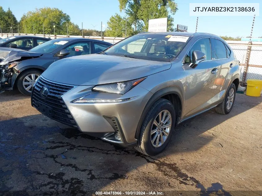 JTJYARBZ3K2138636 2019 Lexus Nx 300