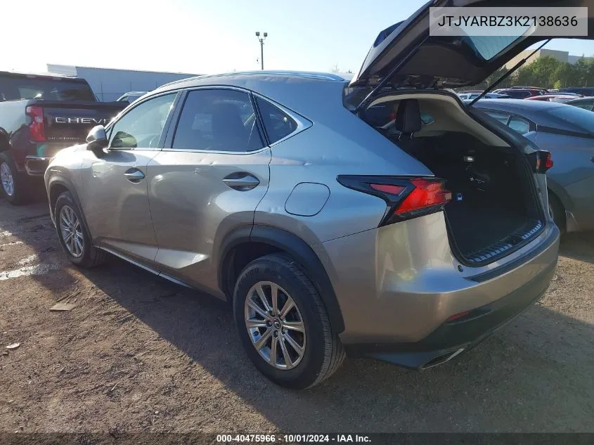 JTJYARBZ3K2138636 2019 Lexus Nx 300