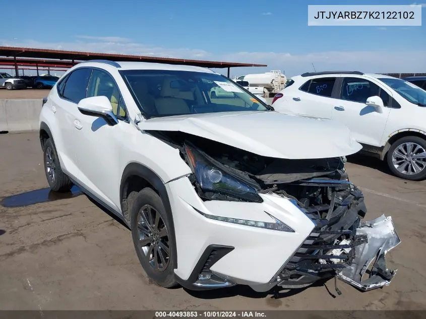 2019 Lexus Nx 300 VIN: JTJYARBZ7K2122102 Lot: 40493853