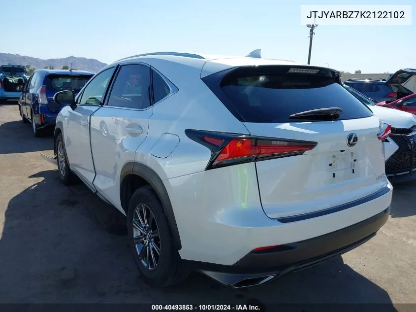 JTJYARBZ7K2122102 2019 Lexus Nx 300