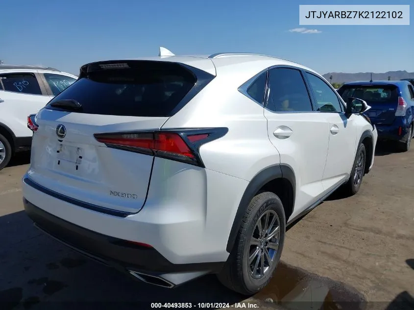 JTJYARBZ7K2122102 2019 Lexus Nx 300