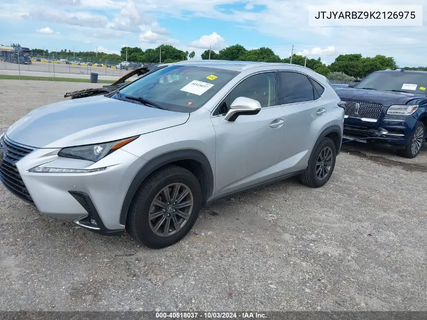 2019 Lexus Nx 300 VIN: JTJYARBZ9K2126975 Lot: 40518037