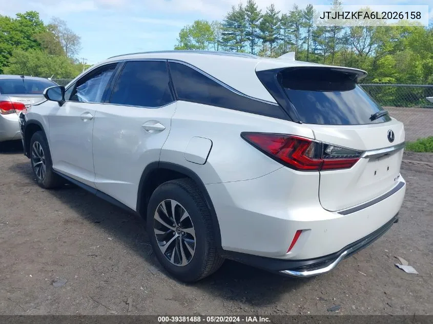 2020 Lexus Rx 350L VIN: JTJHZKFA6L2026158 Lot: 39381488