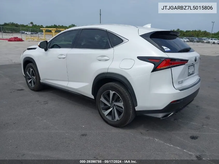 2020 Lexus Nx 300 VIN: JTJGARBZ7L5015806 Lot: 39398785