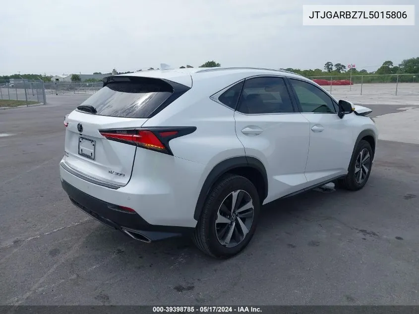 2020 Lexus Nx 300 VIN: JTJGARBZ7L5015806 Lot: 39398785