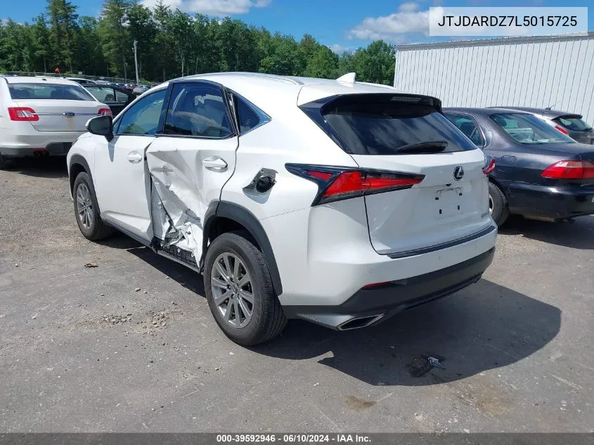 2020 Lexus Nx 300 VIN: JTJDARDZ7L5015725 Lot: 39592946