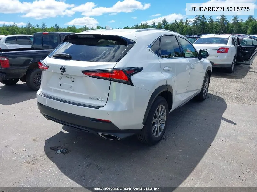 2020 Lexus Nx 300 VIN: JTJDARDZ7L5015725 Lot: 39592946