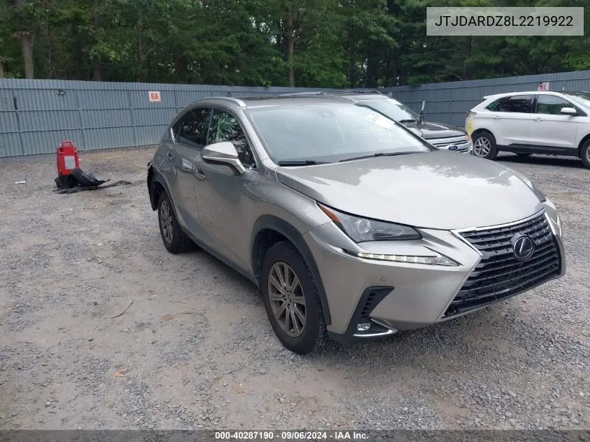 2020 Lexus Nx 300 VIN: JTJDARDZ8L2219922 Lot: 40287190