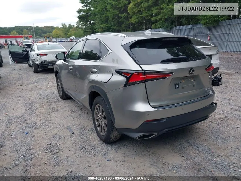 2020 Lexus Nx 300 VIN: JTJDARDZ8L2219922 Lot: 40287190