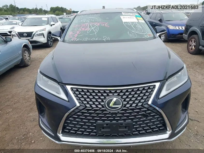 2020 Lexus Rx 350L VIN: JTJHZKFA0L2021683 Lot: 40370456